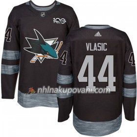 San Jose Sharks Dresy Marc-Edouard Vlasic 44 1917-2017 100th Anniversary Adidas Černá Authentic - Pánské